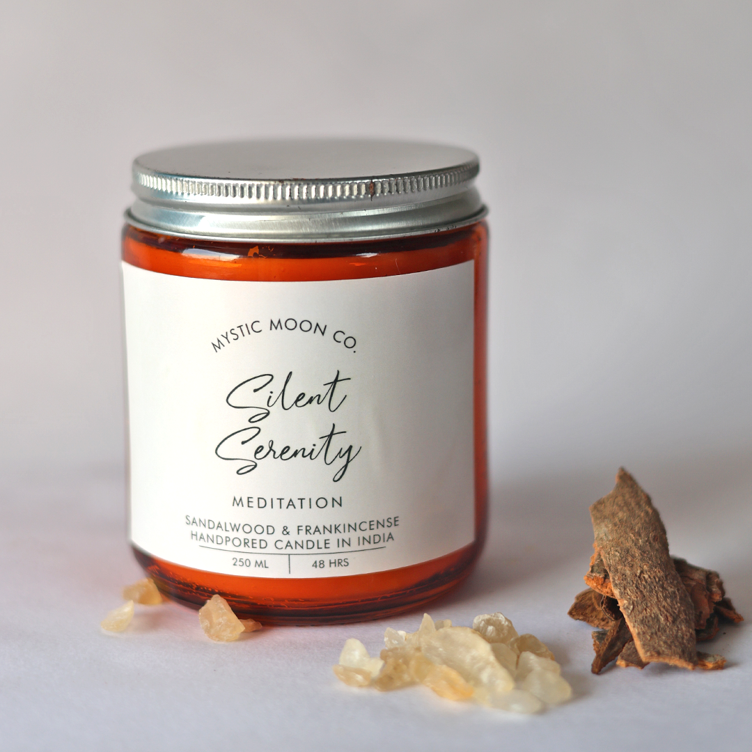 Meditation Candle – Silent Serenity | Sandalwood & Frankincense