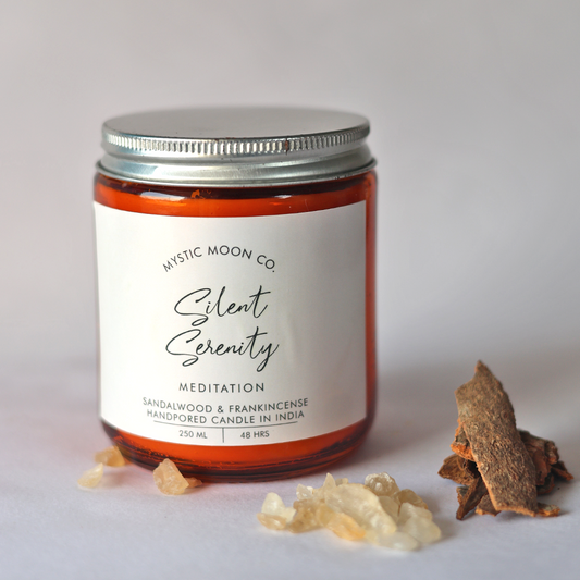 Meditation Candle – Silent Serenity | Sandalwood & Frankincense