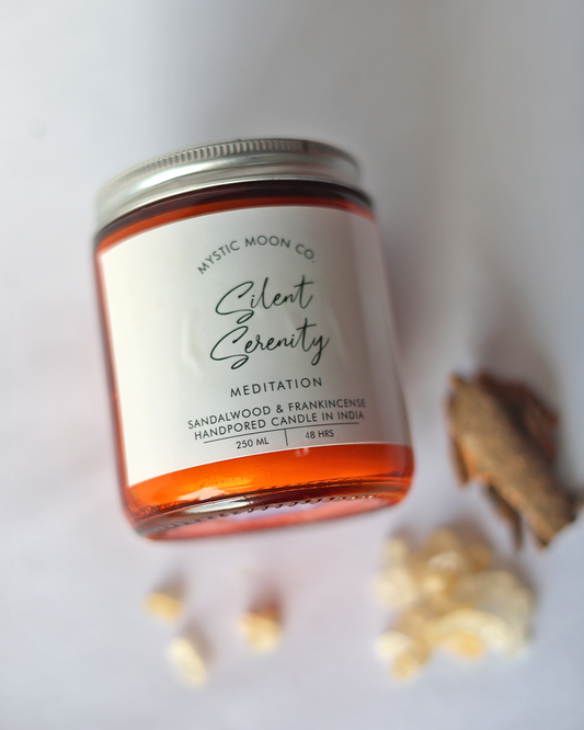 Meditation Candle – Silent Serenity | Sandalwood & Frankincense