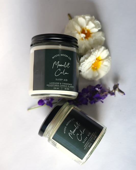 Sleep Aid Candle – Moonlit Calm | Lavender & Chamomile
