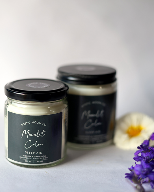 Sleep Aid Candle – Moonlit Calm | Lavender & Chamomile